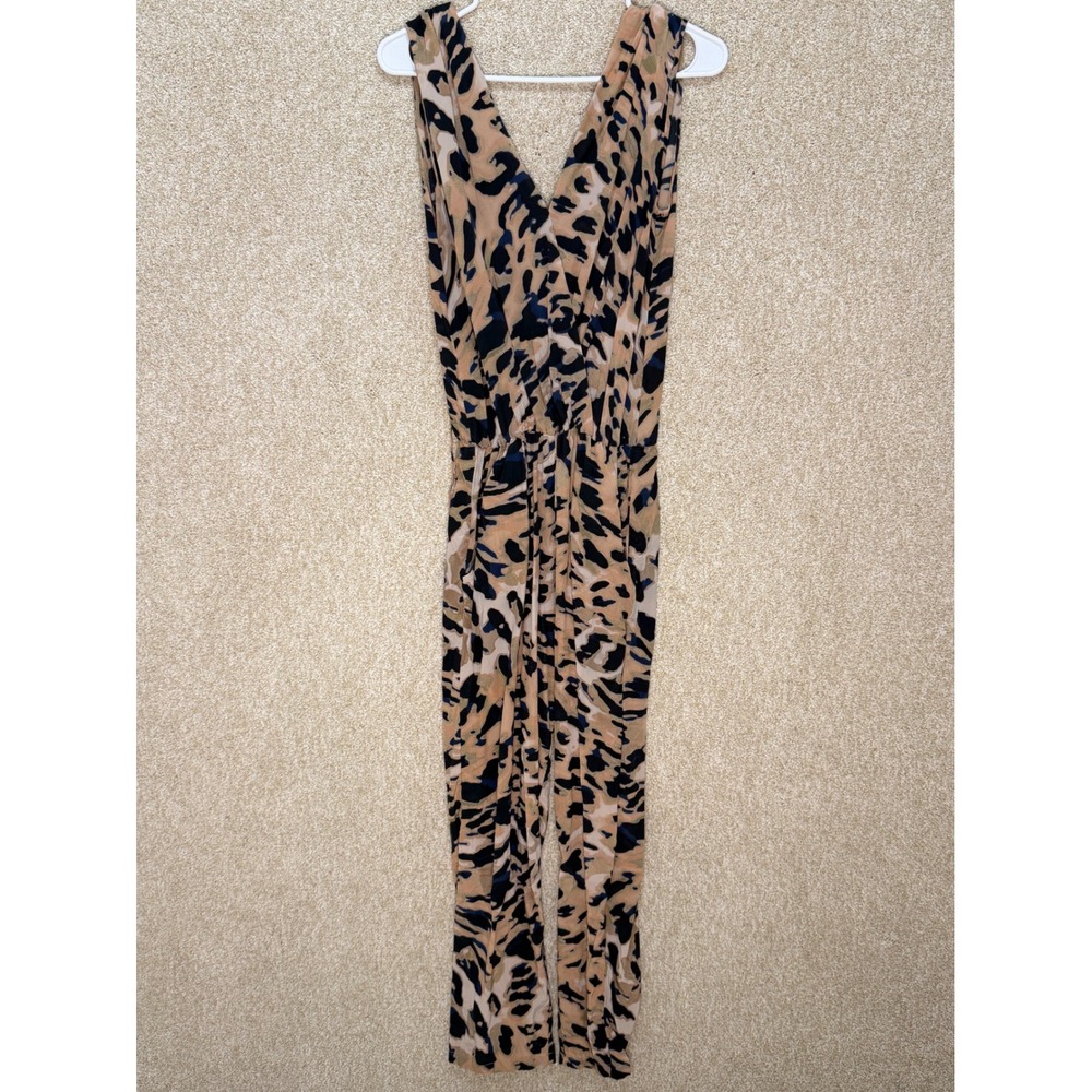 Flawed Karina Grimaldi abstract animal Print culotte jumpsuit elastic waist‎